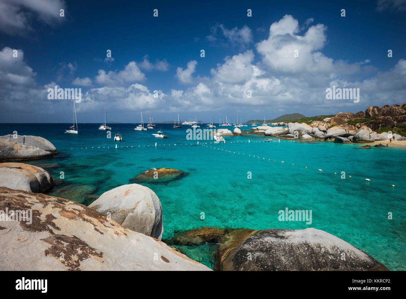 British Virgin Islands, Virgin Gorda, The Baths, beach view Stock Photo
