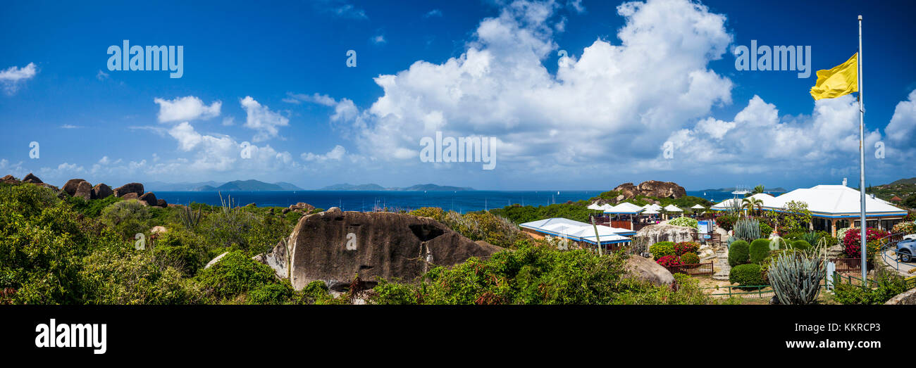 British Virgin Islands, Virgin Gorda, The Baths,  Top of the Baths Restaurant Stock Photo