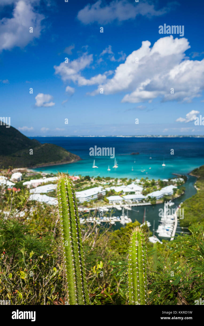 French West Indies, StMartin, Anse Marcel, elevated view of Anse Marcel Marina Stock Photo Alamy