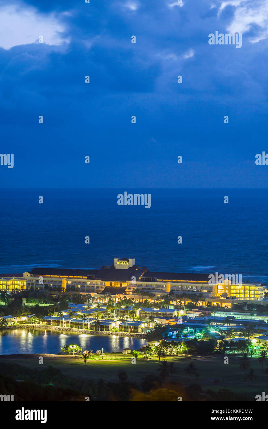 St. Kitts and Nevis, St. Kitts, Frigate Bay, elevated view with