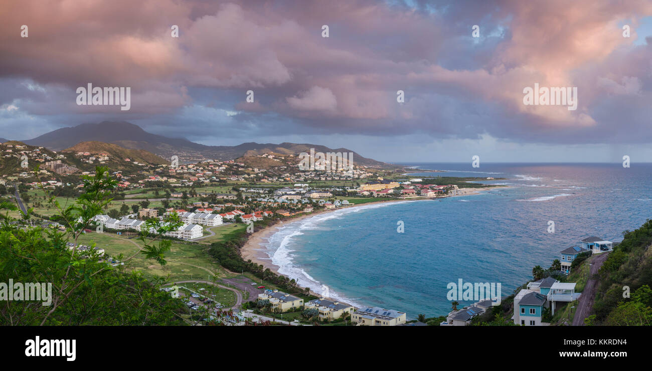 St. Kitts and Nevis, St. Kitts, Frigate Bay, elevated view of the South