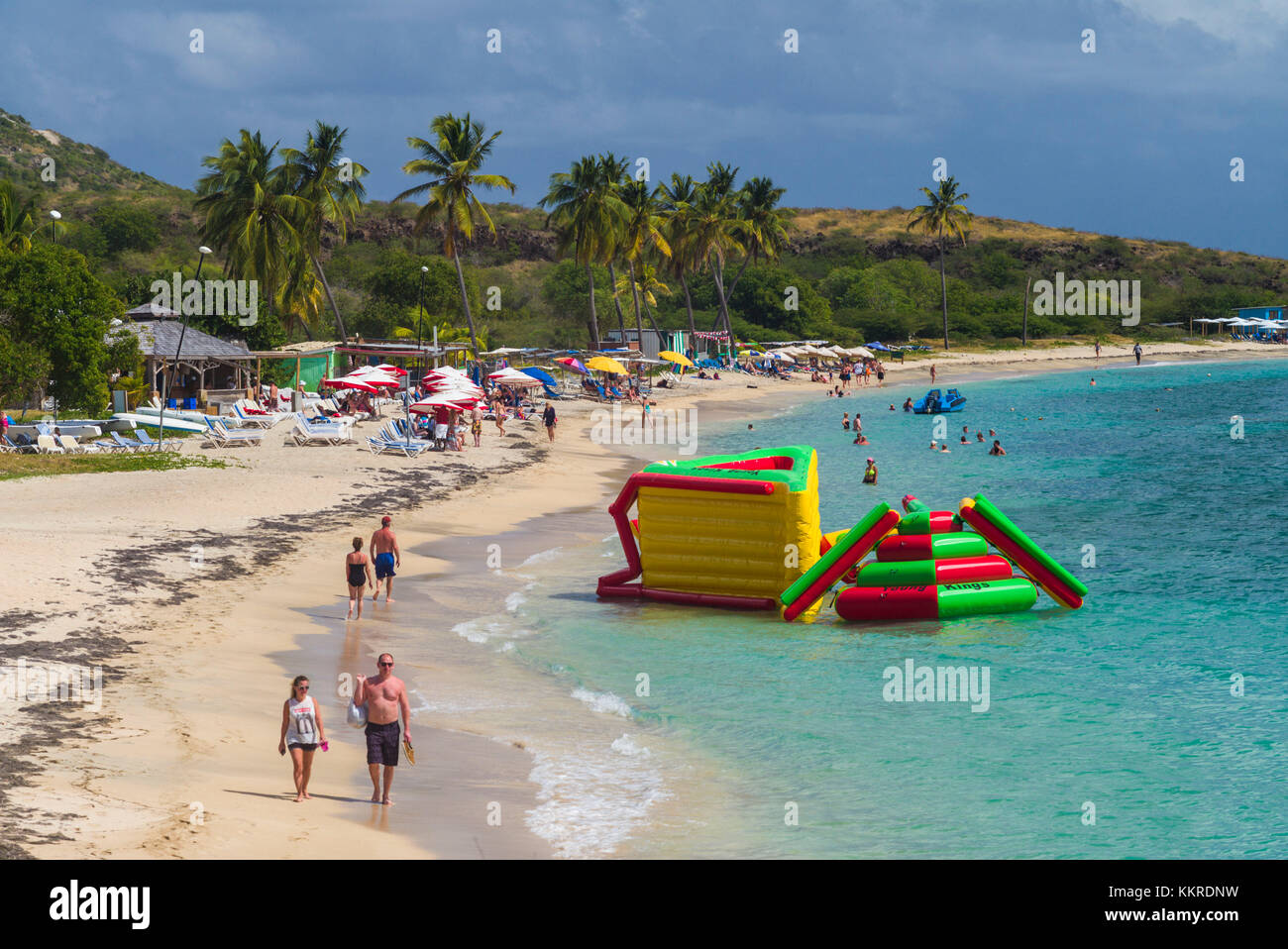St. Kitts and Nevis, St. Kitts, South Peninsula, Cockleshell Bay, beach view Stock Photo