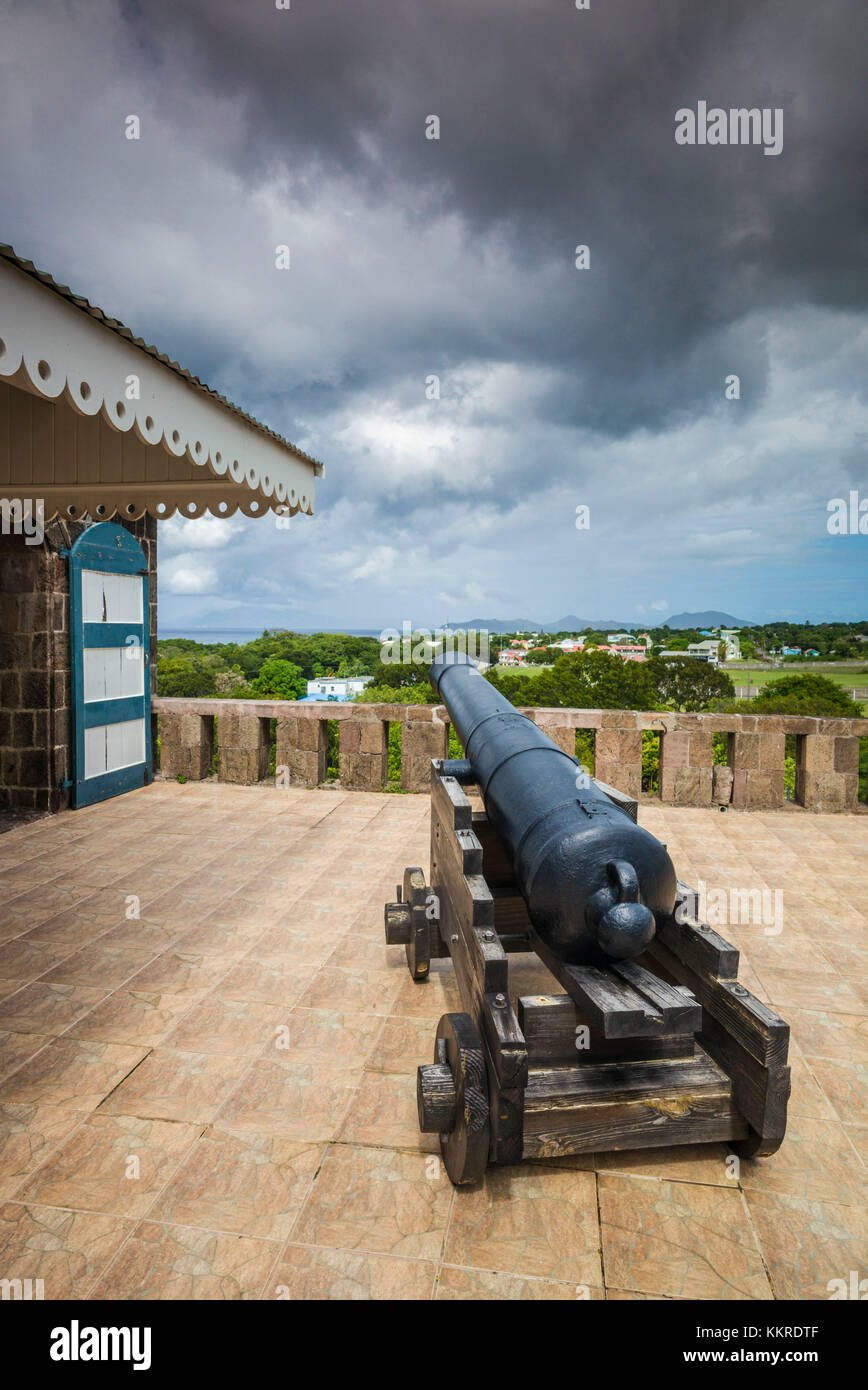 St. Kitts and Nevis, Nevis, Charlestown, Bath Hotel, 18th century Stock