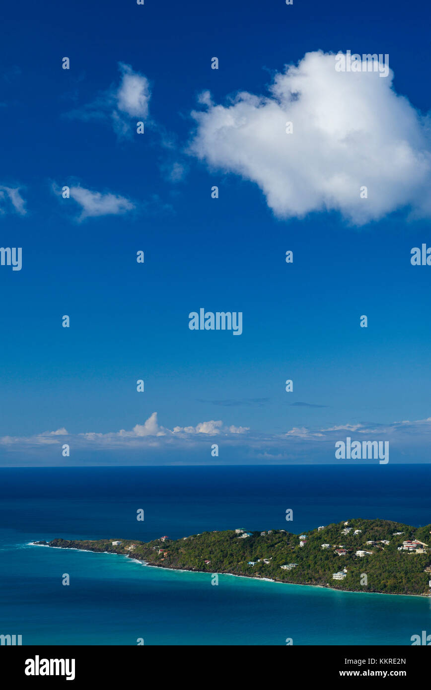 U.S. Virgin Islands, St. Thomas, Magens Bay, elevated view Stock Photo