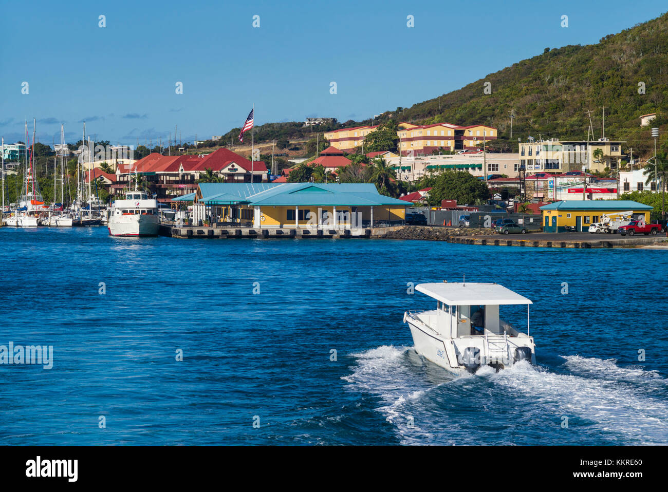 U.S. Virgin Islands, St. Thomas, Red Hook, ferry dock Stock Photo Alamy