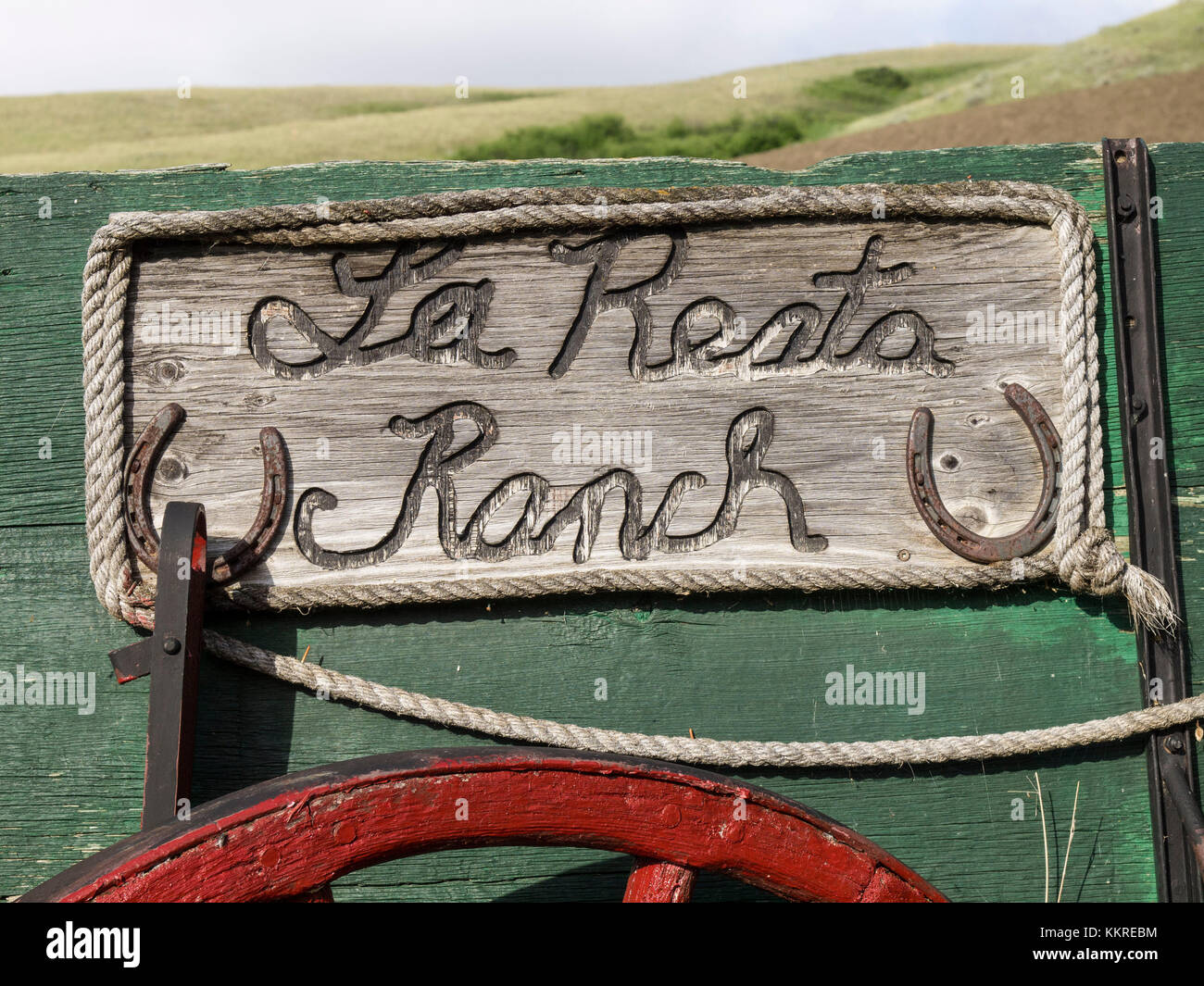 La Reata Ranch sign Stock Photo