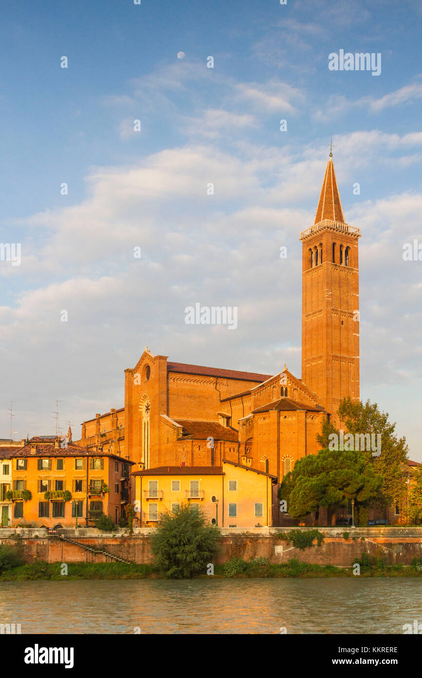 San Fermo church along Adige river. Verona, Veneto, Italy Stock Photo