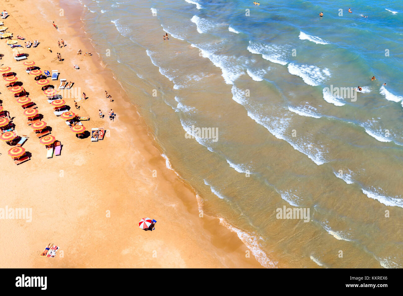 Detail of Zaiana Beach, Apulia(Puglia), Italy. Stock Photo