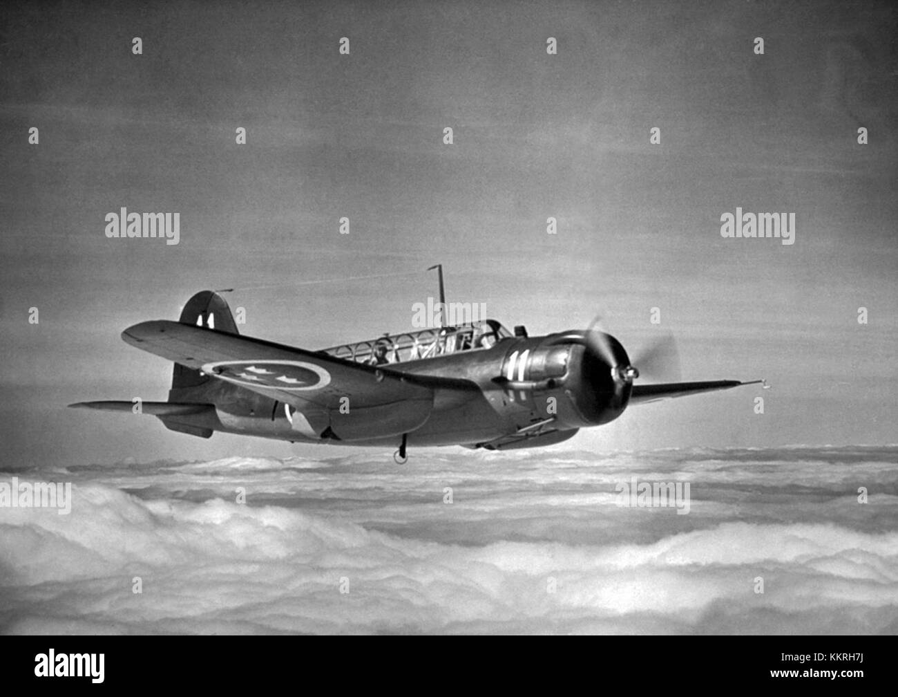 The B17 Saab is a model of aircraft, likely referring to the Saab 17, a Swedish military plane used during the mid-20th century. The plane was utilized in reconnaissance and bombing missions. Stock Photo