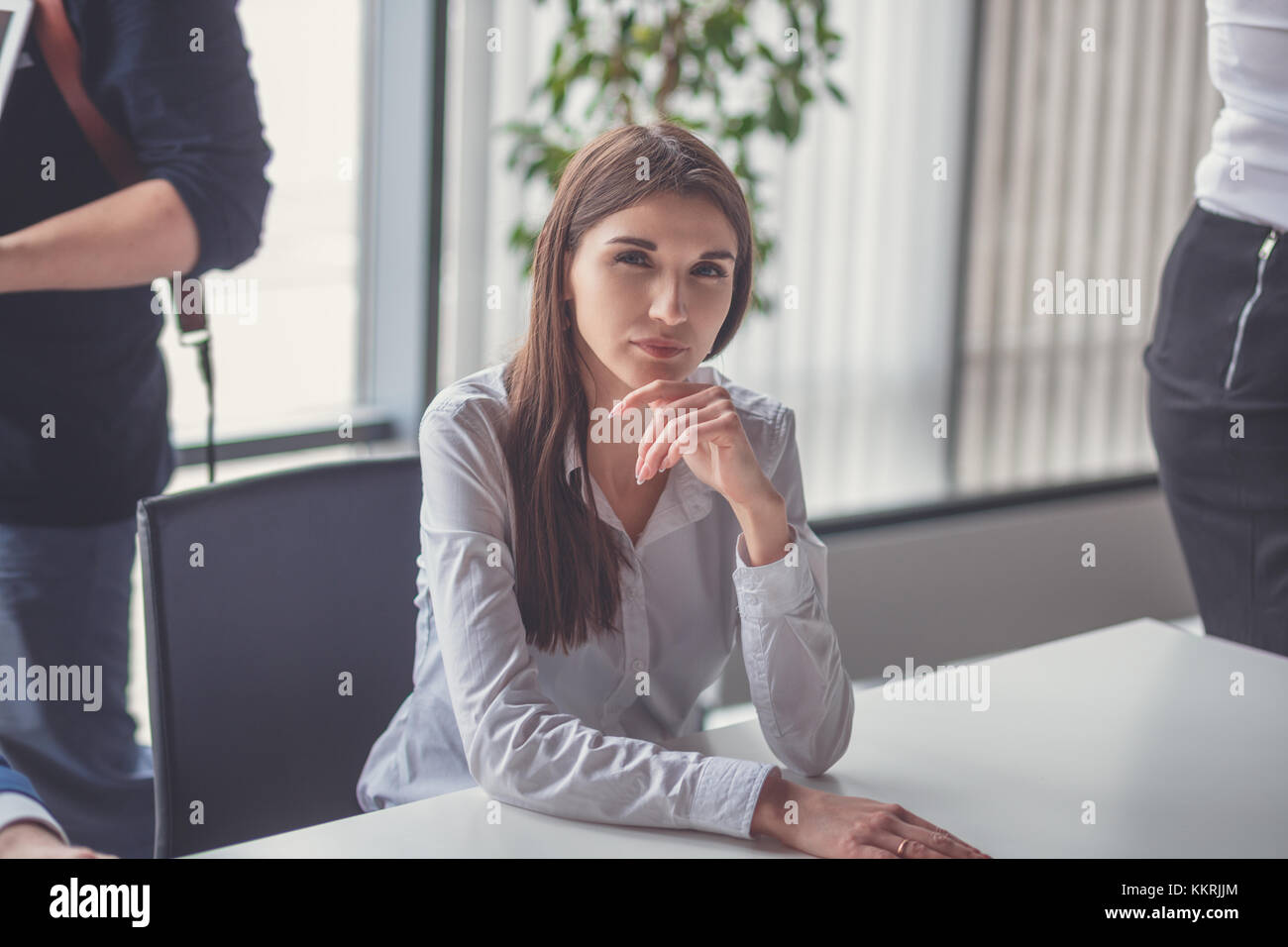 Business woman portrait . Crossed arms Stock Photo - Alamy