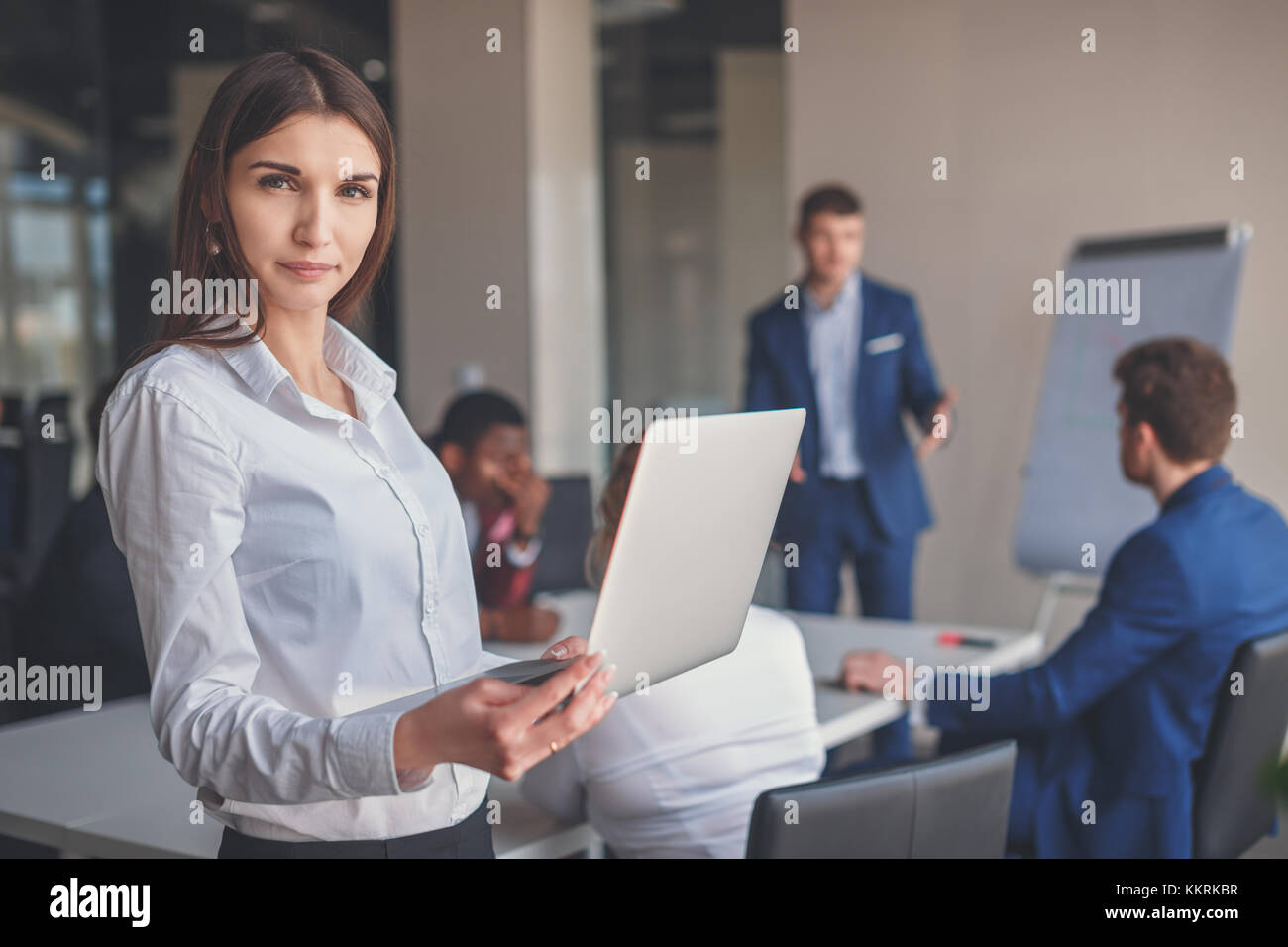 Business woman portrait . Crossed arms Stock Photo - Alamy