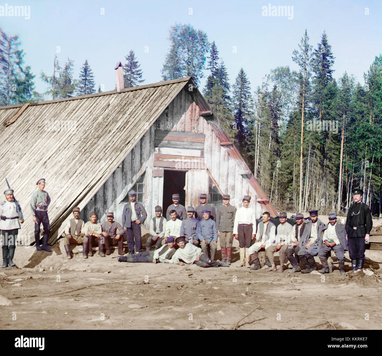 Gorskii. Austrian prisoners of war in Olonets province Stock Photo