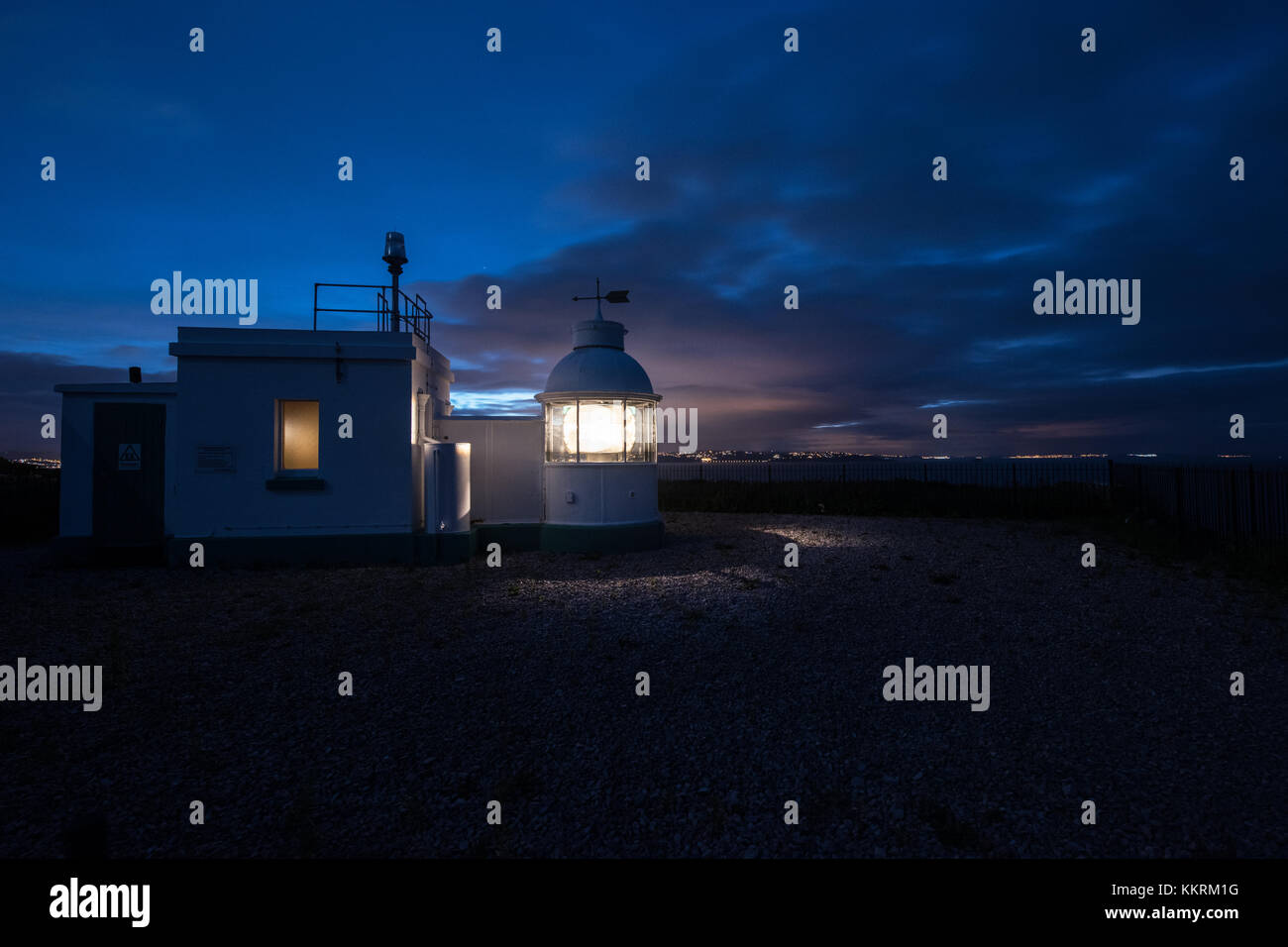 Berry head Lighthouse night sky photography Stock Photo