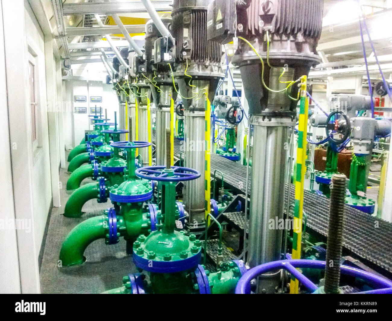 Equipment inside the pumping station for pumping fluid. The oil