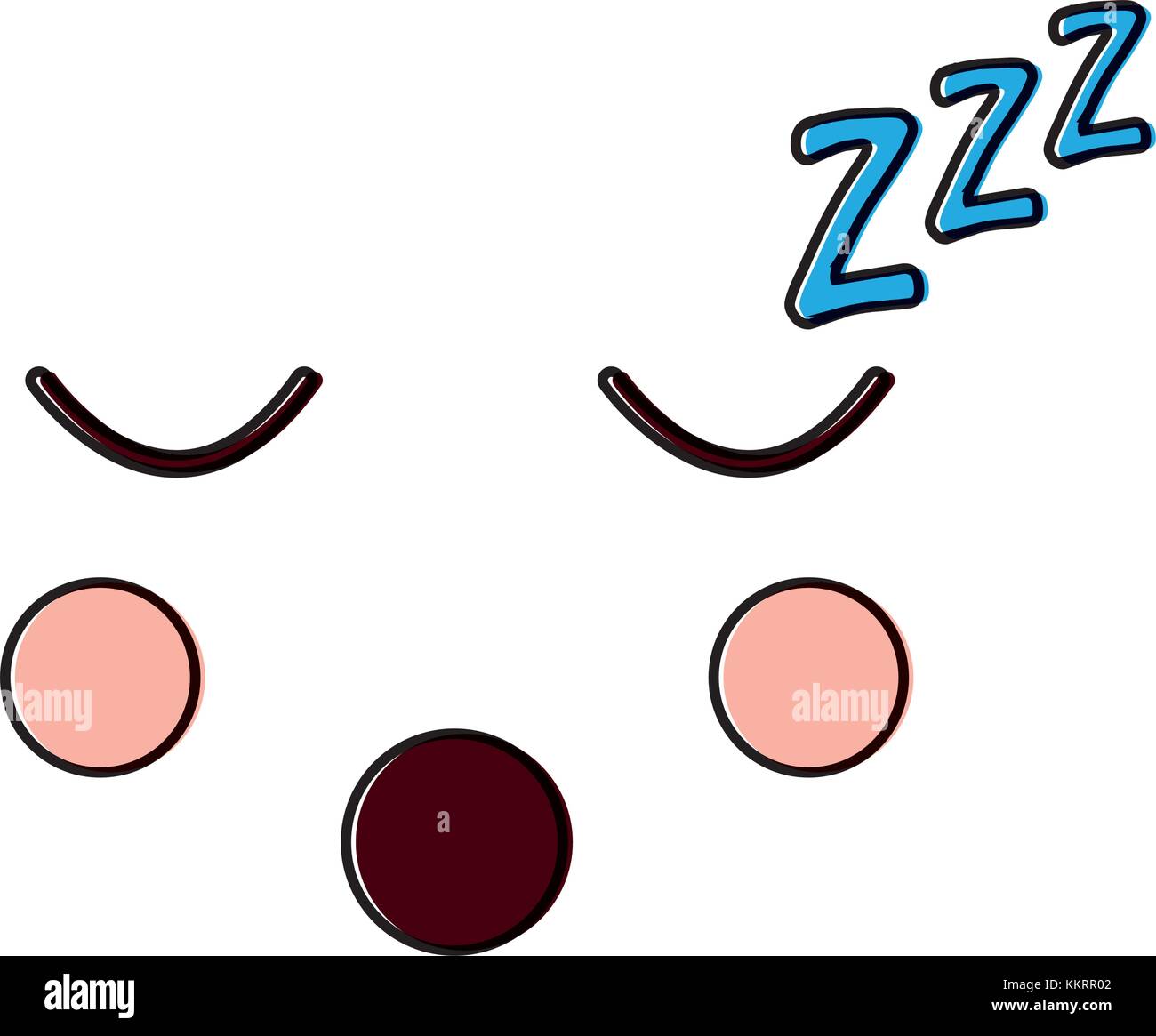 kawaii face expression facial gesture cartoon Stock Vector Image & Art ...