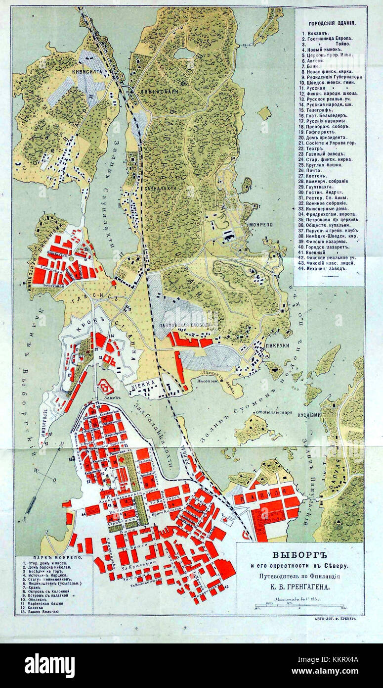 Vyborg Map This historical photograph shows Vyborg, a city located in Russia, in ...