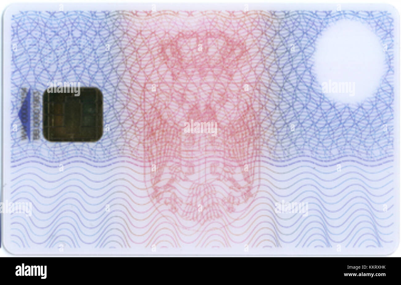 The Back Of A Serbian ID Card Showing The Embedded Chip A Key Element 