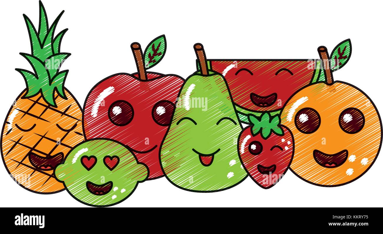 kawaii fruits cartoon character friends funny Stock Vector Image & Art - Alamy kawaii fruits cartoon character friends funny Stock Vector Image & Art - Alamy