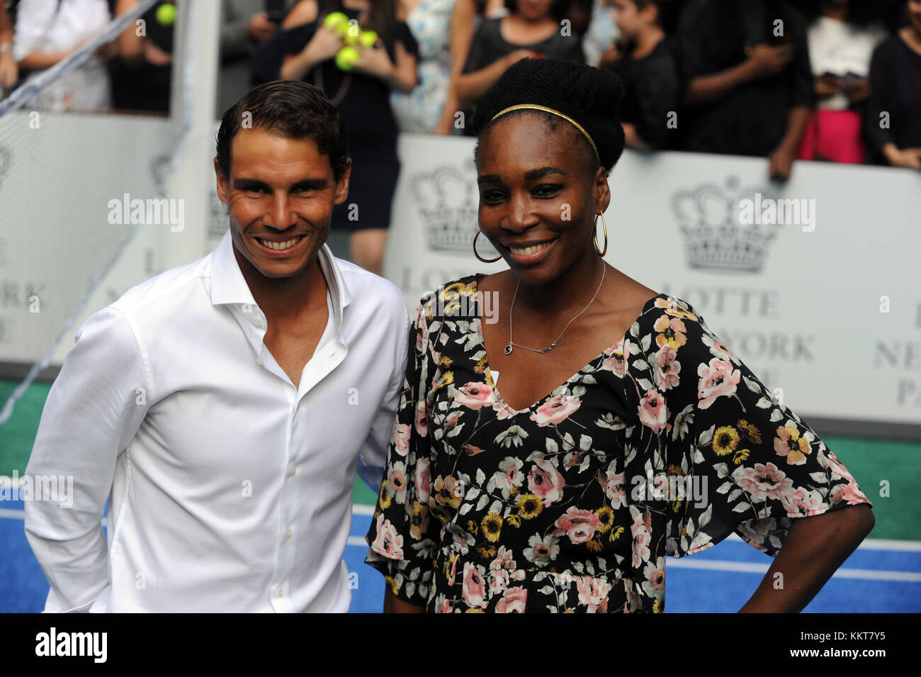 NEW YORK, NY - AUGUST 24: Rafael Nadal, Nick Kyrgios, Eugenie Bouchard