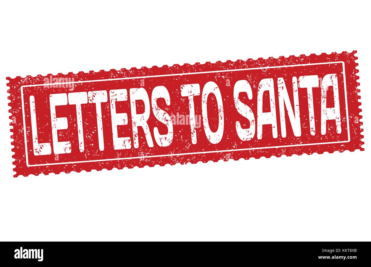 Letters to Santa grunge rubber stamp on white background, vector