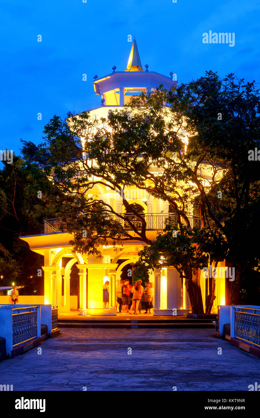 Pavilion in Khao Rang hill viewpoint, Phuket Town, Phuket, Thailand Stock Photo