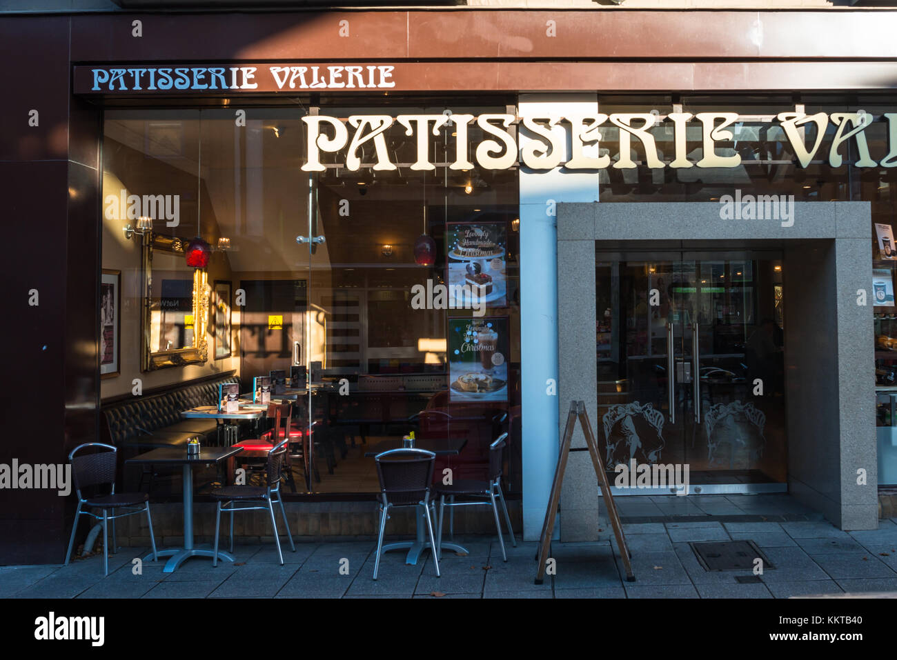 Patisserie Valerie shopfront in Cambridge, England, UK. Stock Photo