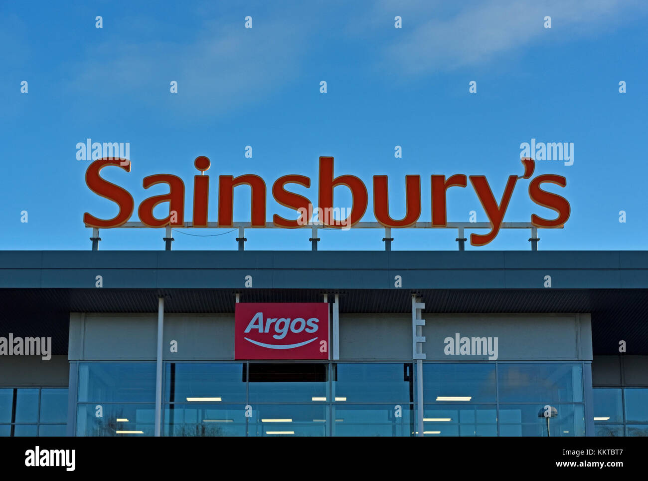 Sainsbury's Supermarket and Argos Store logos. Craigleith Retail Park
