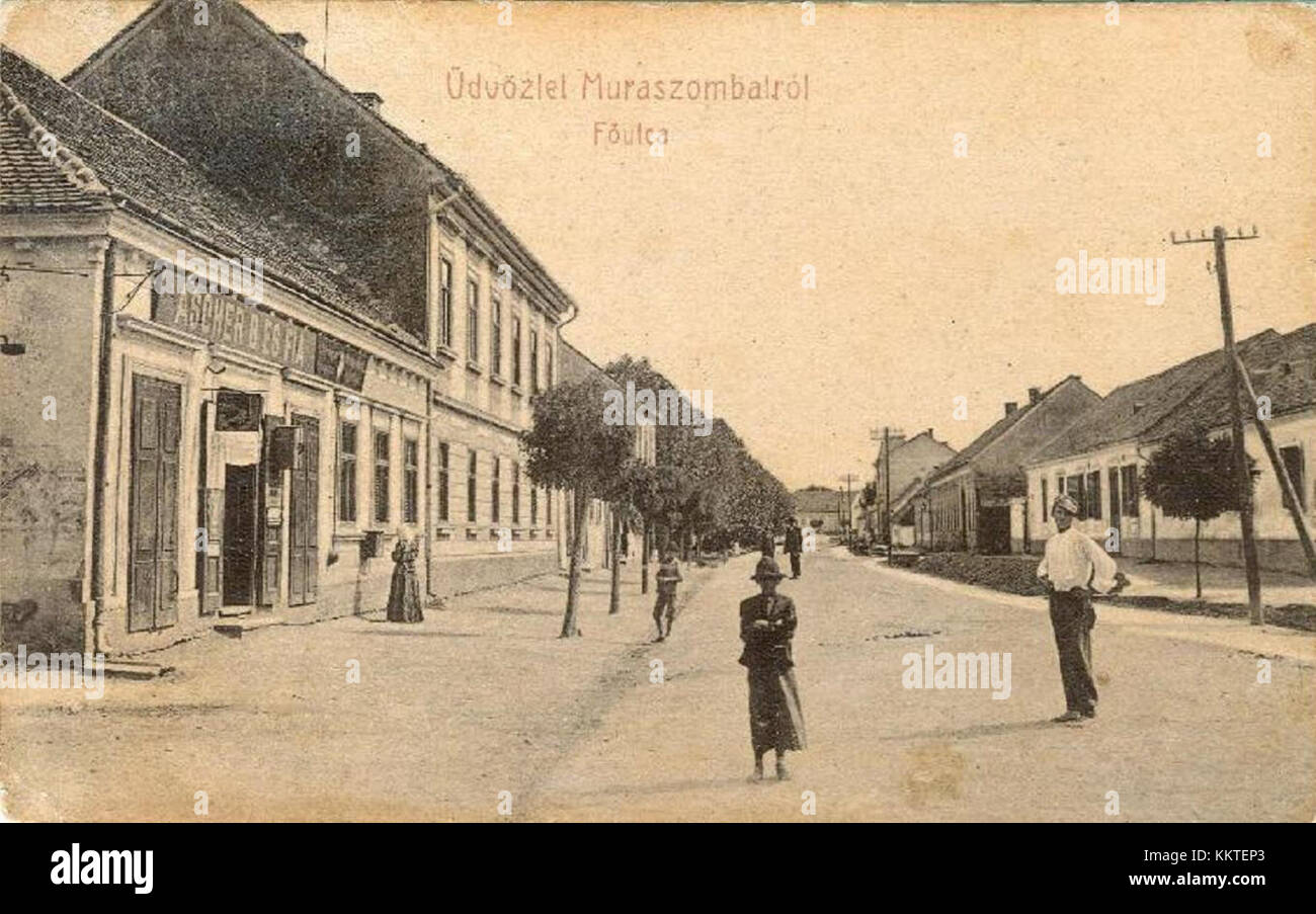 Postcard of Murska Sobota 1906 Stock Photo