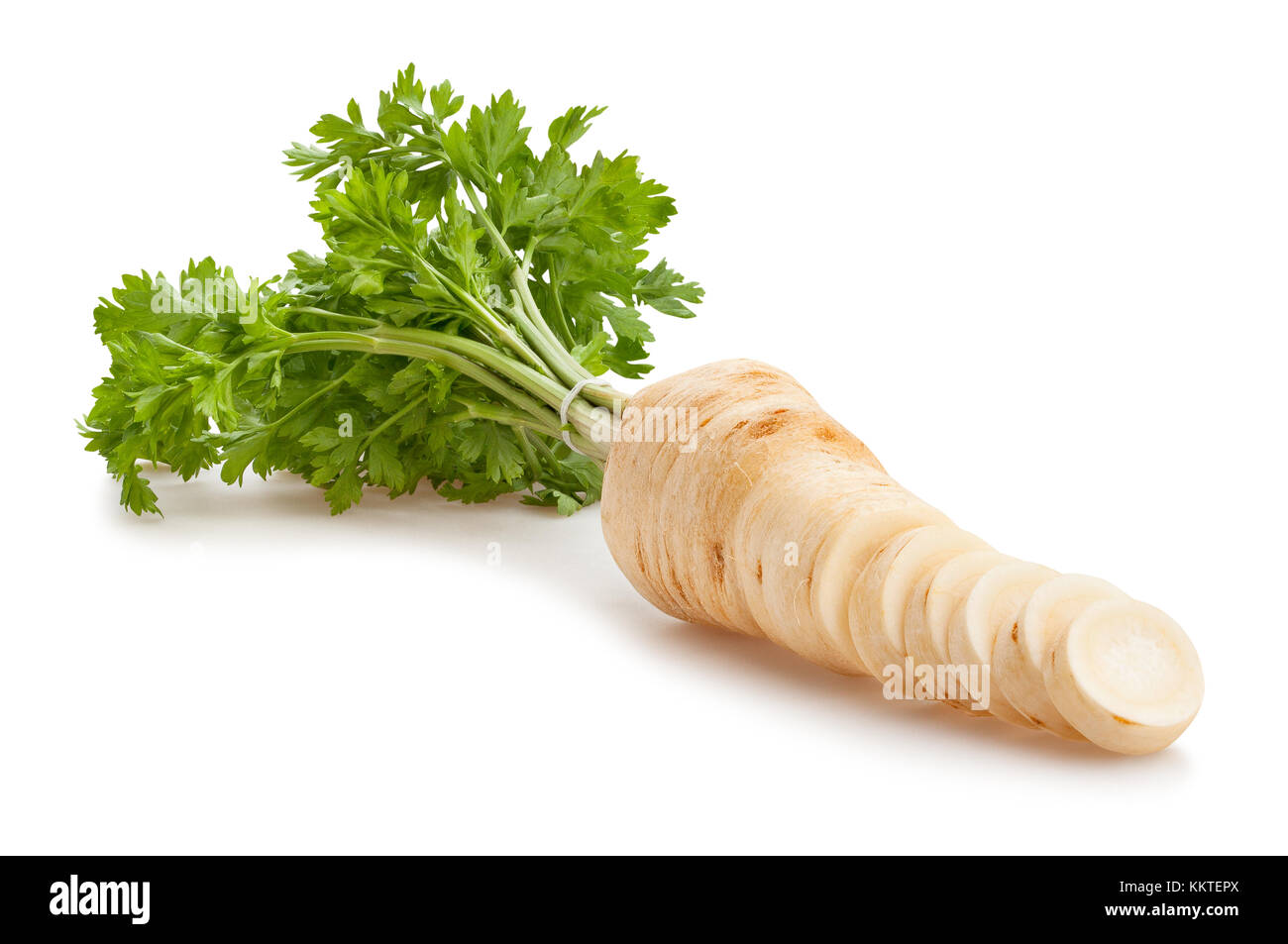 parsley root path isolated Stock Photo
