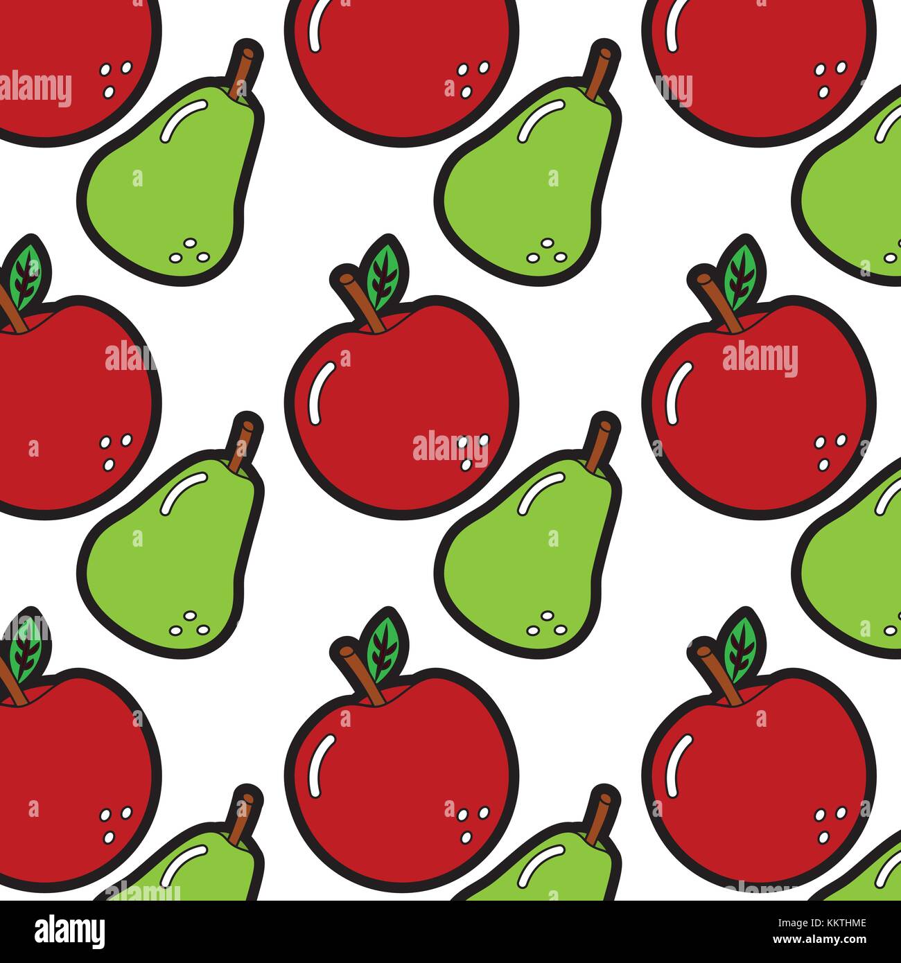 fruit apple and pear fresh seamless pattern Stock Vector Image & Art ...