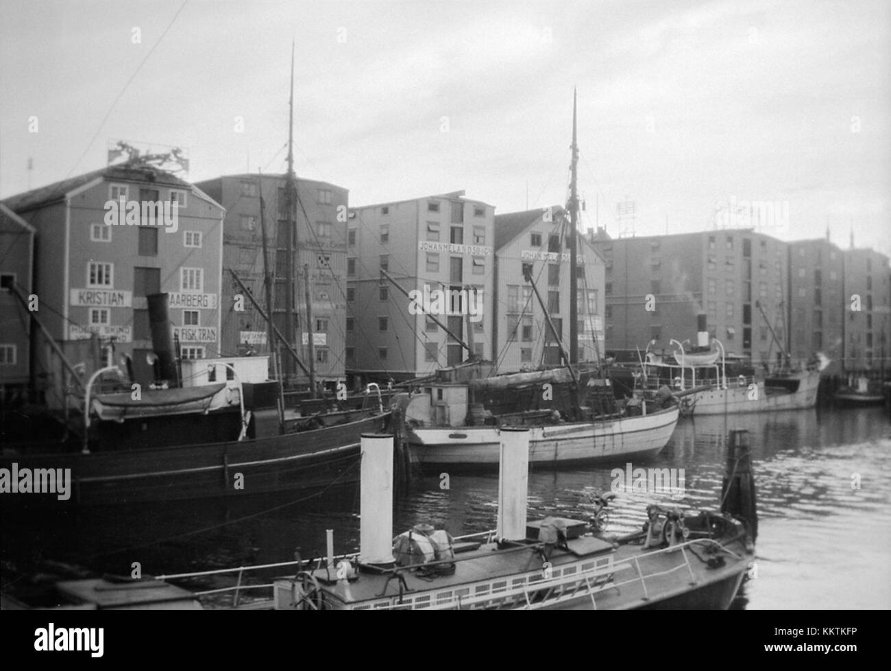 Trondheim boats Black and White Stock Photos & Images - Alamy