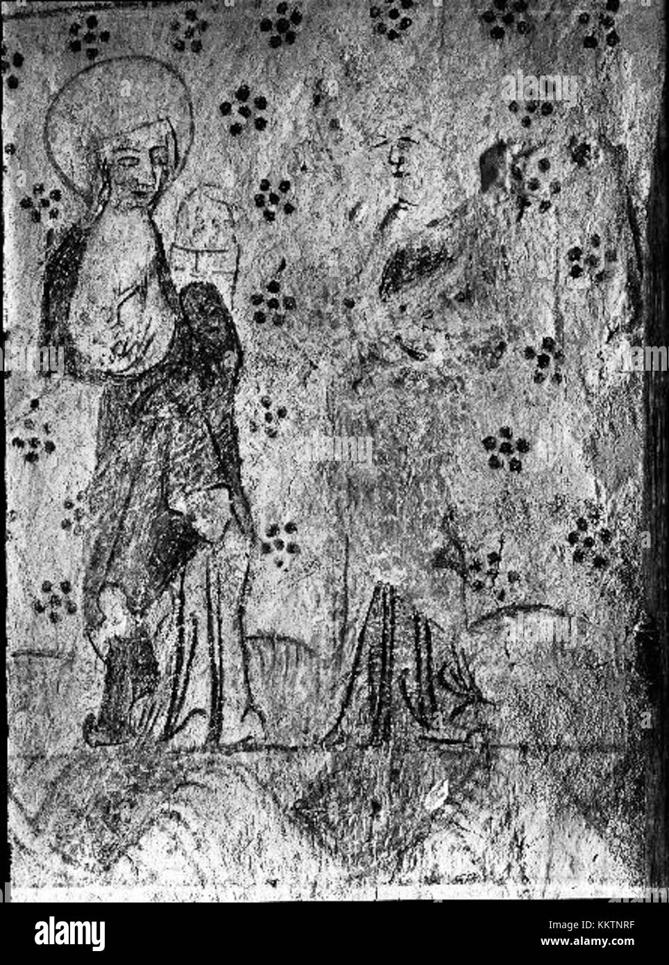 A photograph of Anga Church (Anga kyrka) in Sweden, cataloged under KMB ...