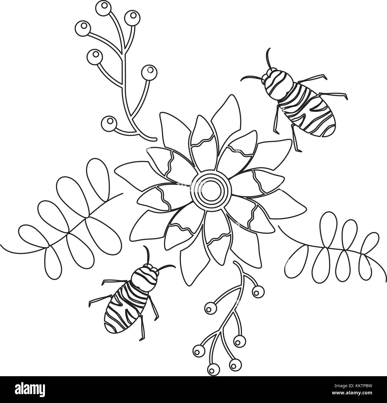 flower and insect icon image Stock Vector Image & Art - Alamy