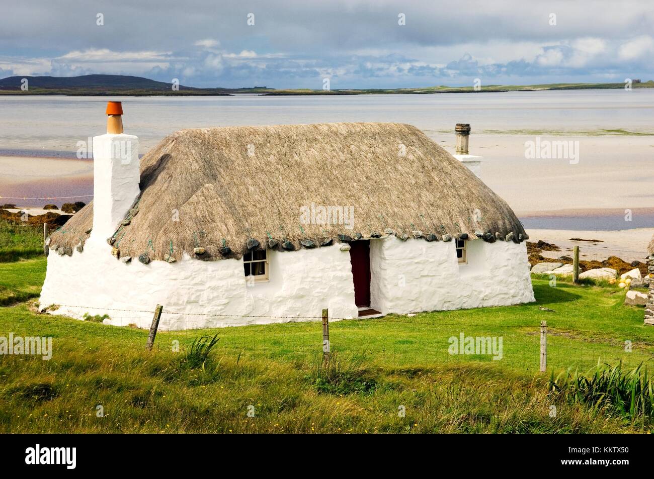 Traditional Croft House Thatched Cottage At Malacleit On Outer
