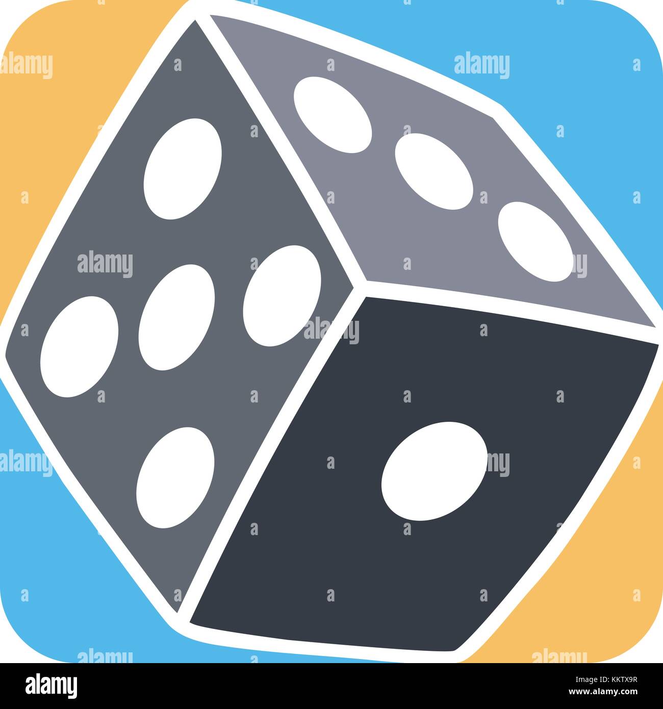 gamble dice icon simple flat logo vector art Stock Vector Image & Art ...