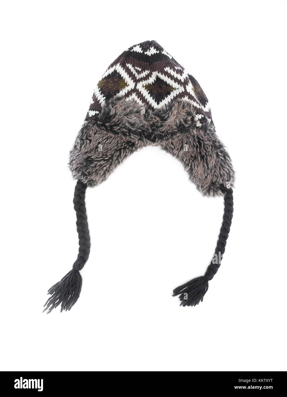 Wool hat ,Gray knitted wool hat with preventing The cold beautiful on