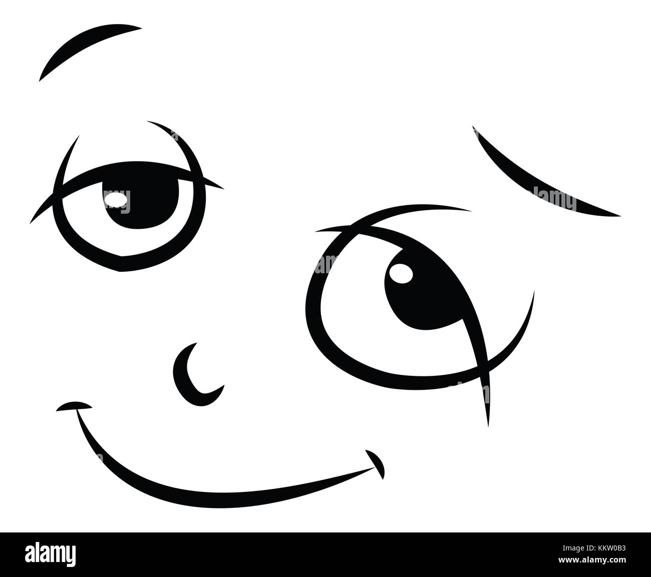 Smiley face drawing Black and White Stock Photos & Images - Alamy