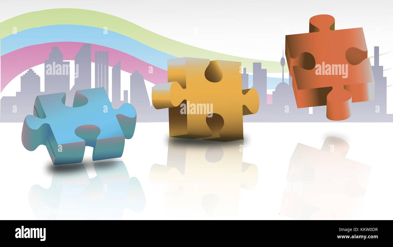 image of jigsaw puzzle Stock Photo - Alamy