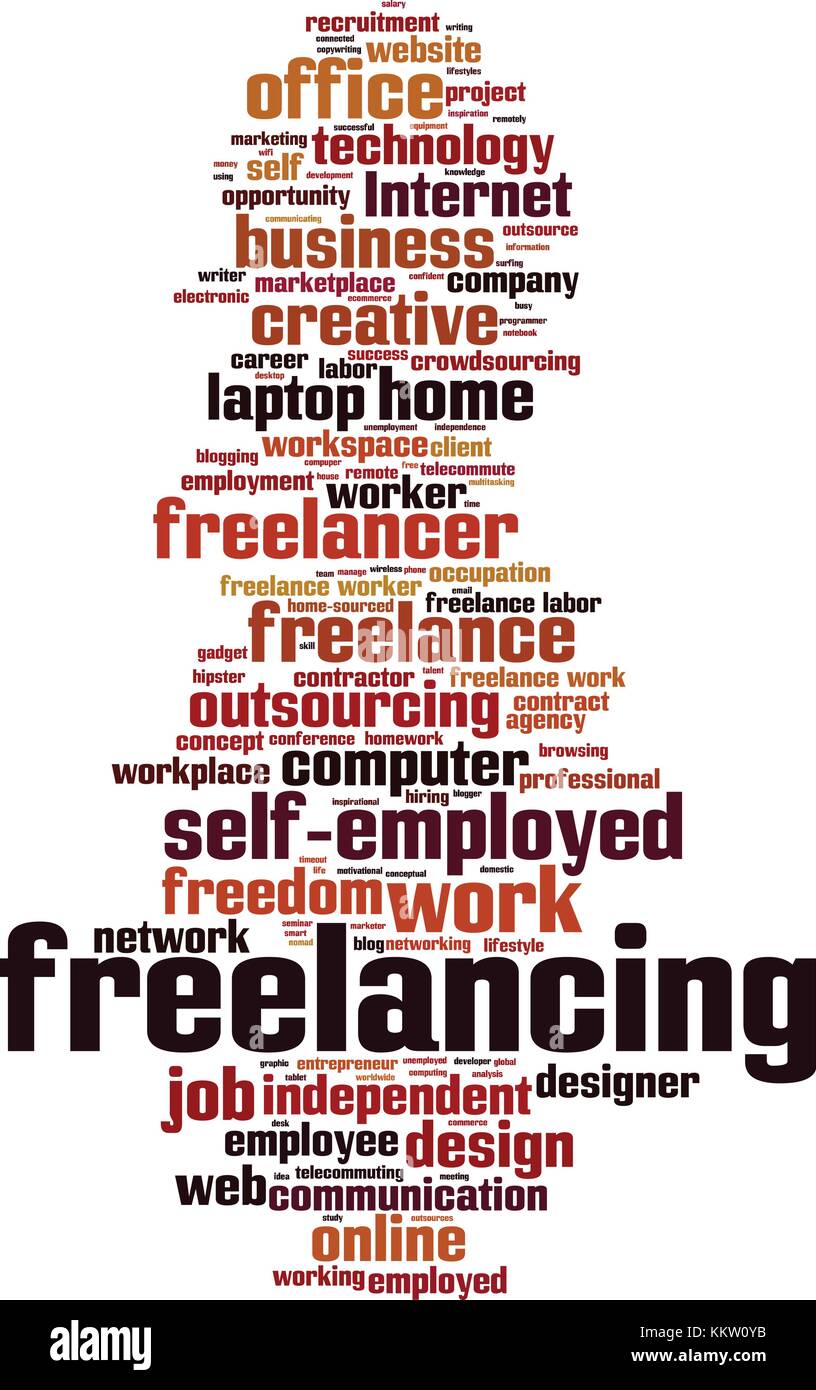 Freelancing word cloud concept. Vector illustration Stock Vector Image ...
