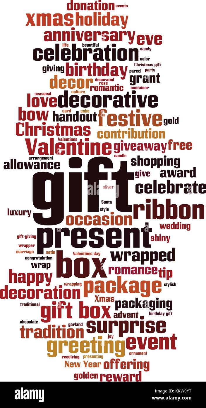 Gift word cloud concept. Vector illustration Stock Vector Image & Art