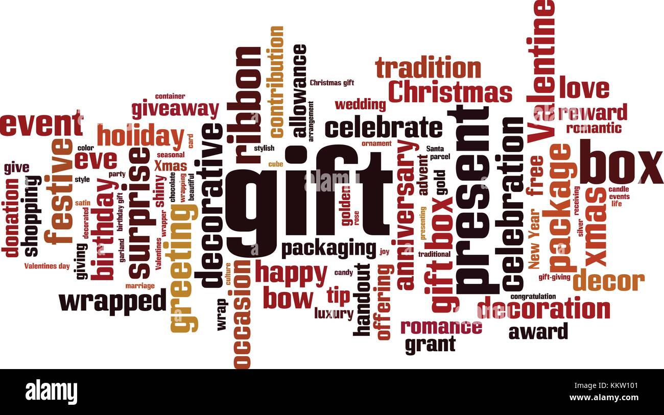 Gift word cloud concept. Vector illustration Stock Vector Image & Art