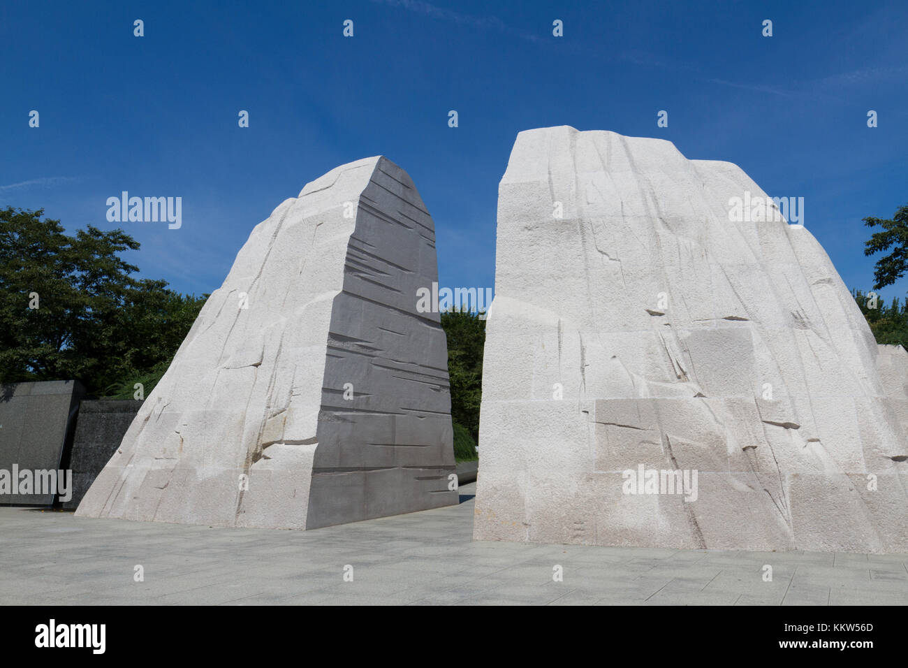 The Stone of Hope, the entrance to the Martin Luther King Jr. Memorial, 1964 Independence Avenue, S.W., Washington DC, USA. Stock Photo