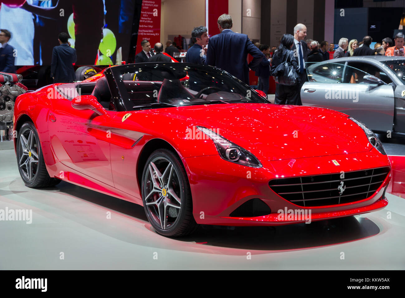 GENEVA, SWITZERLAND - MARCH 1, 2016: Ferrari California T sports car  showcased at the 86th Geneva International Motor Show Stock Photo - Alamy