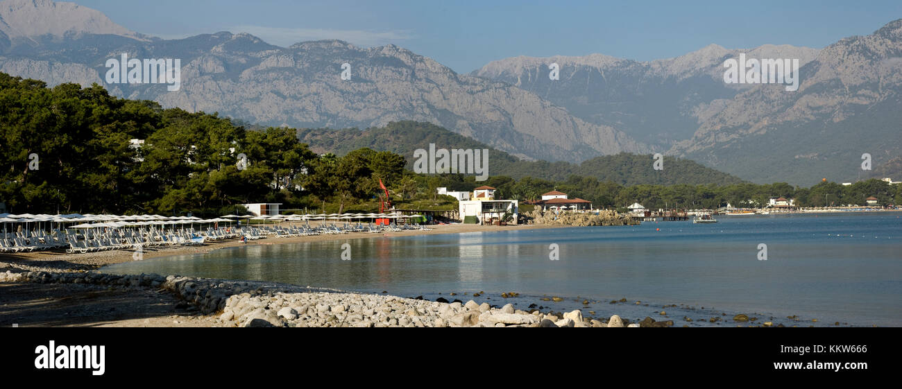 Kemer Antalia nice view of the sea. Beach Kemer Antalia with sand and ...