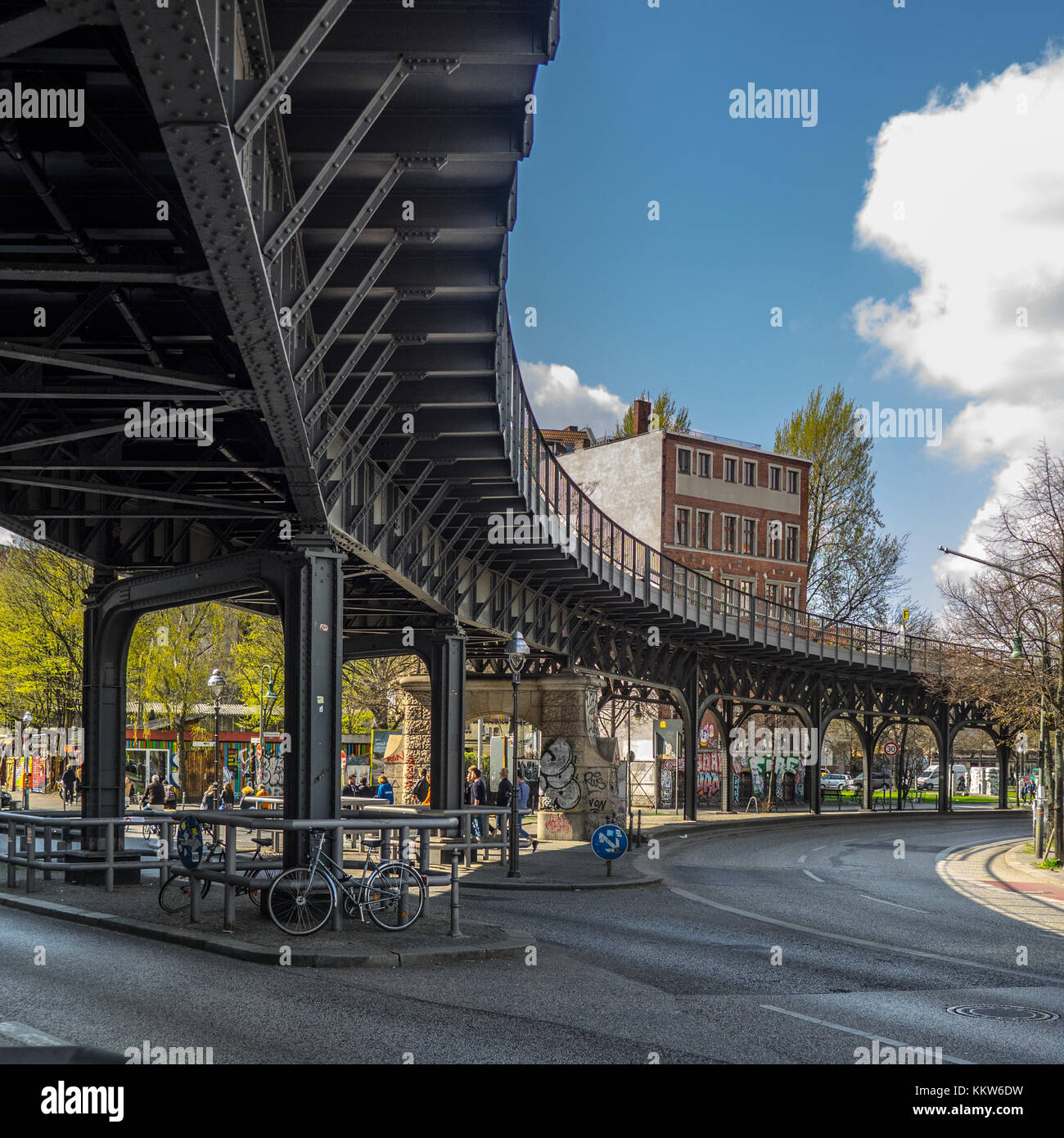 elevated rail track in berlin, germany Stock Photo Alamy