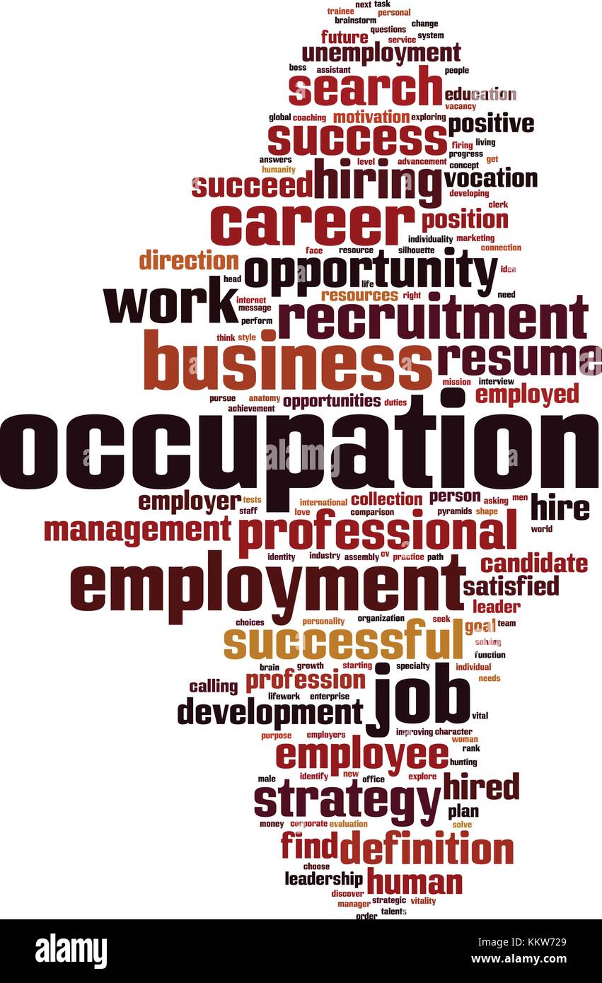 Occupation word cloud concept. Vector illustration Stock Vector Image