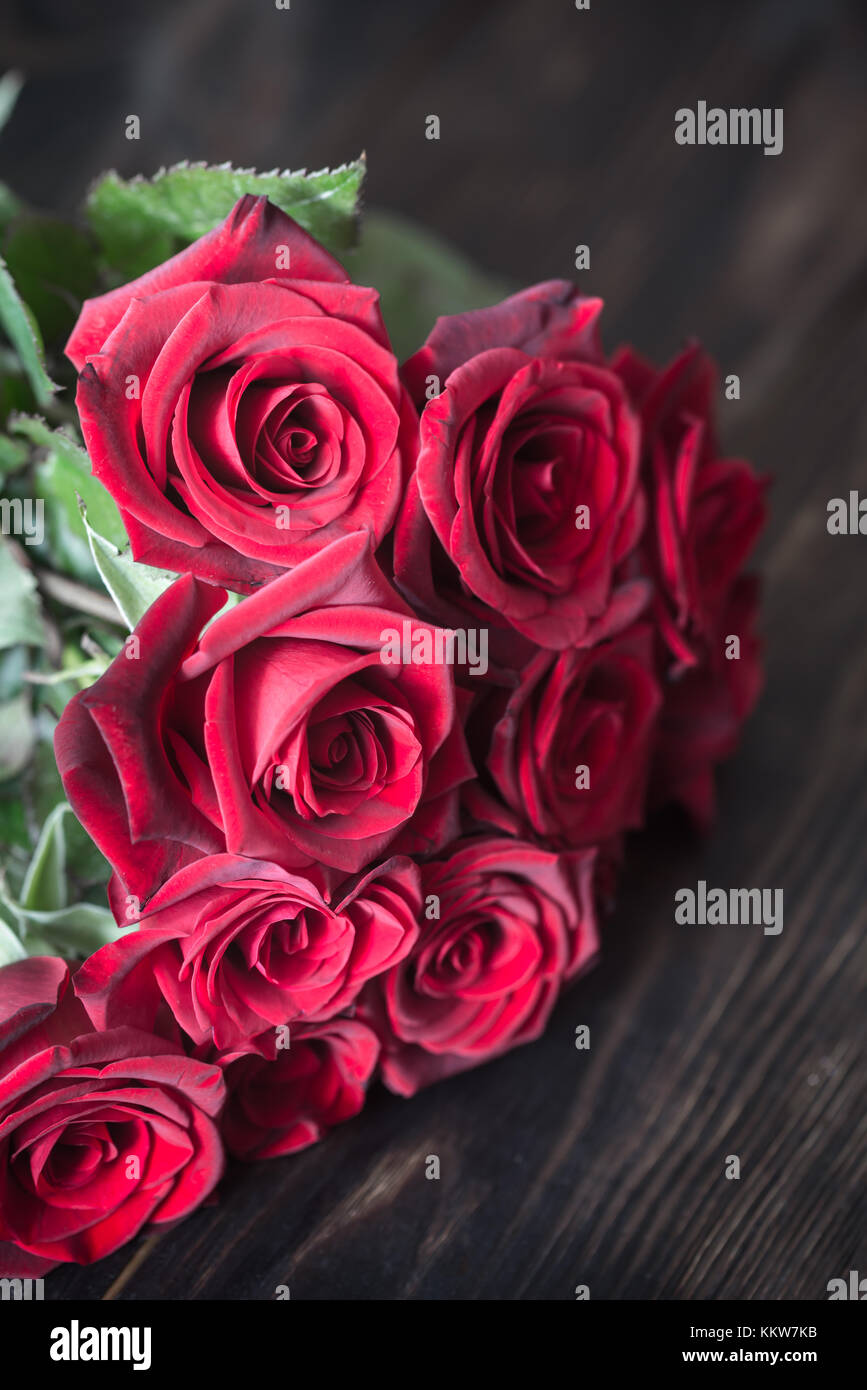 Bouquet of red roses Stock Photo - Alamy