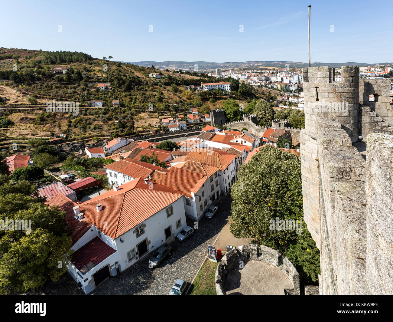 View of the citadel inside the fortress of Braganca, Portugal Stock Photo