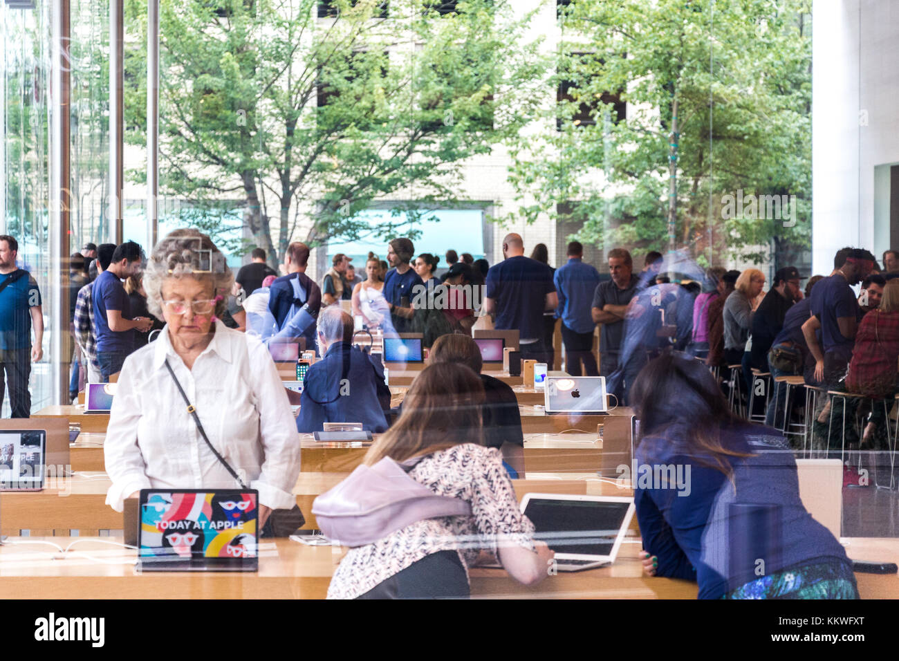 Portland, Oregon, USA September 9th, 2017 View through the showcase