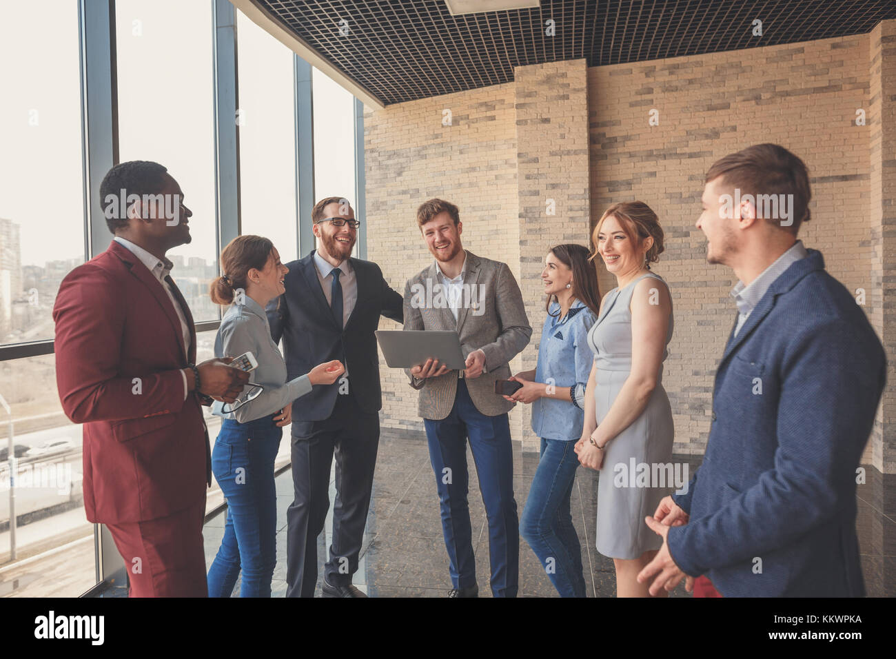 Group of happy business people Stock Photo - Alamy